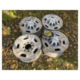 4-Chevy 8 Hole Rims, Lugs, Centers