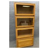 Modern Oak 4 Stack Barrister Bookcase