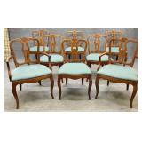 Set of 8 Cherry French Provincial Dining Chairs