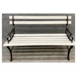 Metal & Wood Outdoor Bench