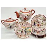 8 Pc Japanese Tea Set Porcelain