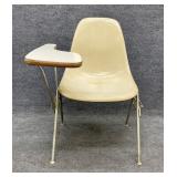 Vintage Herman Miller Fiberglass Chair with Desk