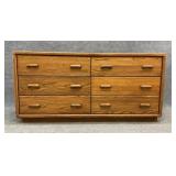 Oak 6 Drawer Dresser