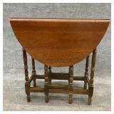 Small Walnut Drop Leaf Gate Leg Table