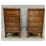 Pair of Mahogany 4 Drawer Stands