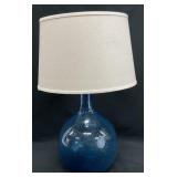 Blue Art Glass Lamp