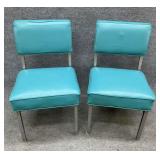 Pair of Vintage Sturgis Chair Co Teal Chairs