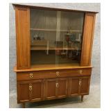 Mid Century Walnut China Cabinet