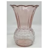 Pink Depression Glass 9in Vase