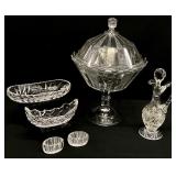 6pc Cut Glass Lot