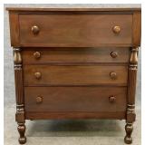 Sheraton Style Mahogany Four Drawer Chest