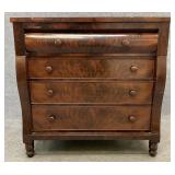Antique Empire Mahogany Two over Three Chest
