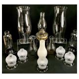 13pc Lamp Globes and Flues