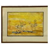 Mid Century Mixed Media James Harrill Artwork