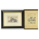 Pair of Framed European Prints