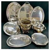 10pc Assorted Silverplate Grouping
