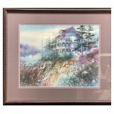 Framed Stitchwork Art of House