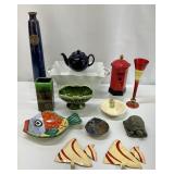 13pc Assorted Ceramic & Metal Decor