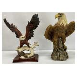 Pair of Large Composite Eagle Statues