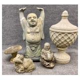 5pc Assorted Garden Statues