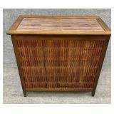 Faux Bamboo Lift Top Hamper
