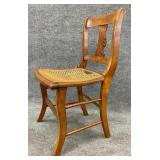 Antique Cane Bottom Chair - DAMAGED