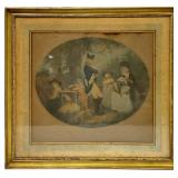 Antique Colored Engraving St James