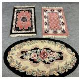 Three Small Accent Rugs