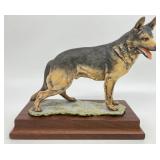 Porcelain Kaiser German Shepherd Figurine & Base