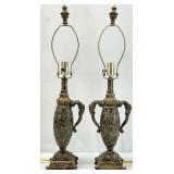 Pair of Faux Stone Table Lamps