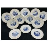 12pc Wedgwood Duke Univ. 1st Edition Plates