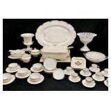 41pc Antique Gold Rimmed China - Asst.