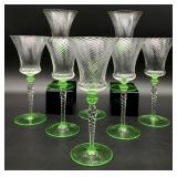 8pc Tiffin-Franciscan Spiral Tall Water Goblets