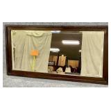 Wood Framed Beveled Wall Mirror