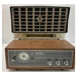 2pc Mid-Century RCA Radio & Sony Alarm Clock