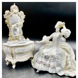 Lladro Lady at Dressing Table Porcelain Figurine