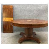 Outstanding Ethan Allen Inlaid Pedestal Table