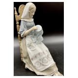 Lladro Insular Embroideress #4865 Porcelain