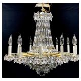 Schonbek 12 Light Crystal Chandelier