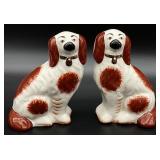 Pair of Kent Porcelain Staffordshire Dogs