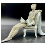 Lladro Ballerina Sitting on Chair #4847 Figurine