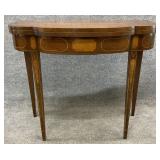 Inlaid Mahogany Flip Top Game Table