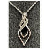 Sterling Silver & Diamond Necklace