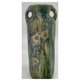Weller Pottery Silvertone Floral Vase