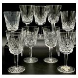 9 Waterford Crystal Lismore Water Goblets