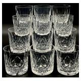 12 Waterford Crystal Lismore Old Fashioned Glasses