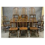Ethan Allen Oak Dining Table & 8 Chairs