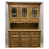 Ethan Allen Oak Step Back Hutch