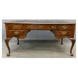 National Mt Airy Burled Leather Insert Desk
