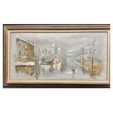 Winter Street Scene OOC Signed Antonius
